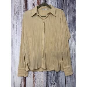 Abercrombie & Fitch Long Sleeve Button Cream Blouse XS